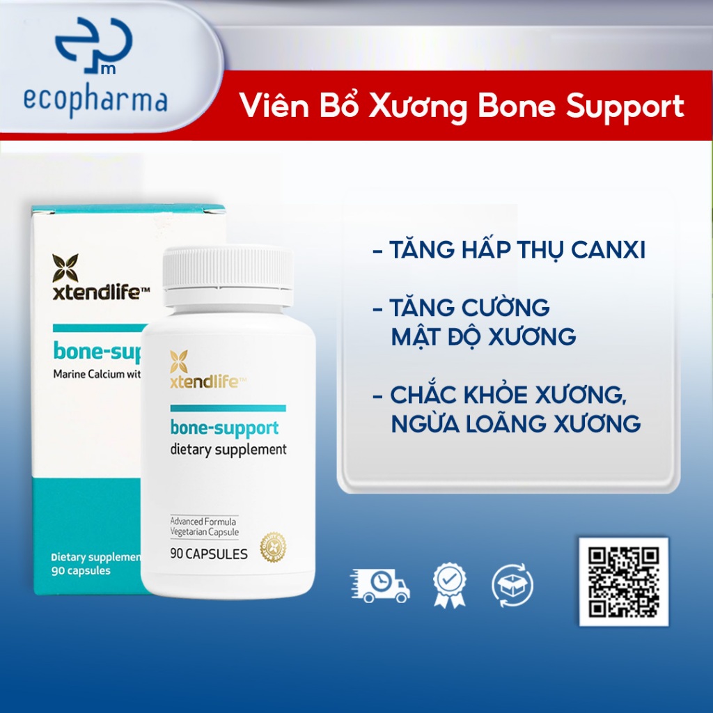 Xtend-Life Bone Support - Viên tăng cường mật độ xương (90 viên)