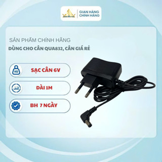  Sạc Cân Điện Tử 6V 500mA – Dài 1m – Dùng Cho QUA832 QUA839 DT580 Cân Bàn – Cân Tính Tiền 