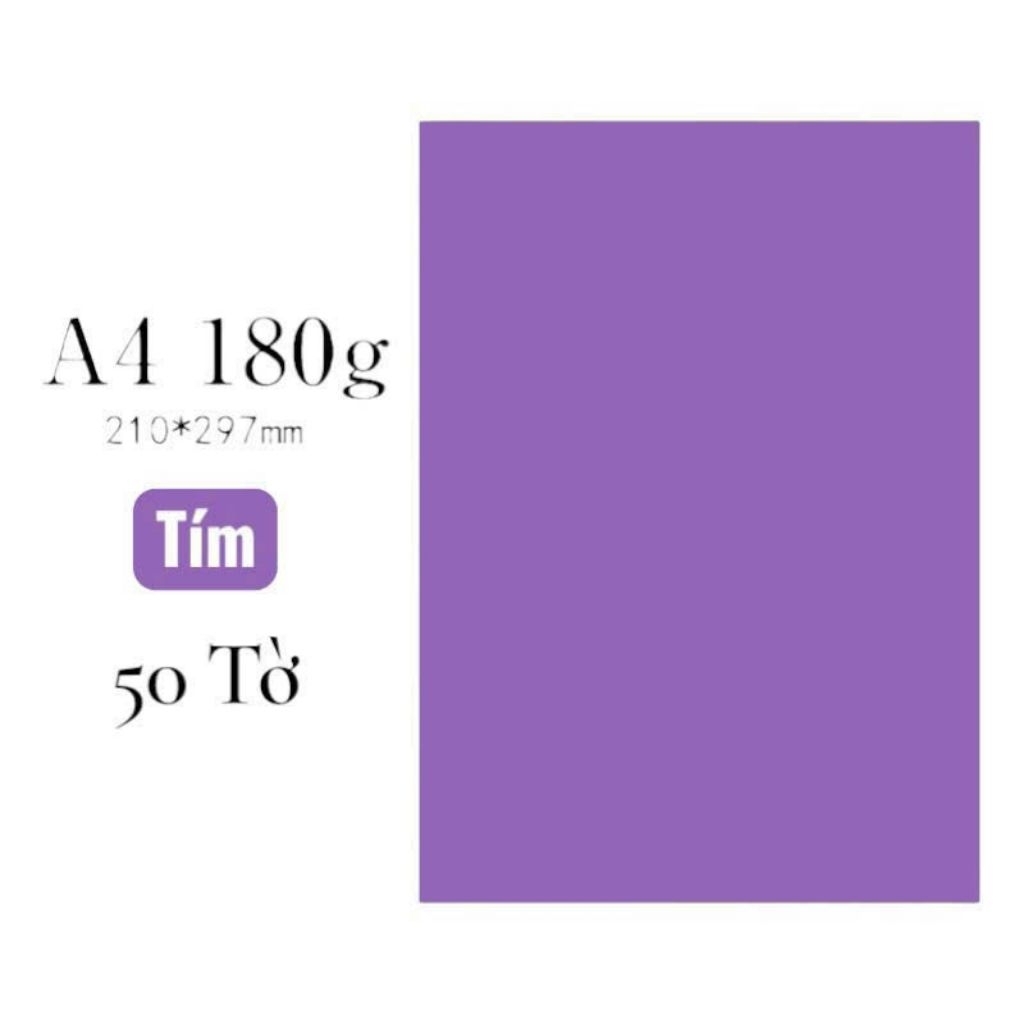 Giấy A4 Màu Xấp 50 Tờ
