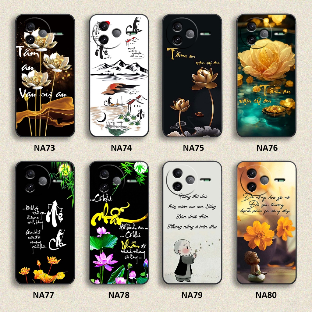 Ốp lưng Xiaomi Redmi K80 5G / K80 Pro 5G / K80 Ultra hình thư pháp,tâm an vạn sự an giản dị