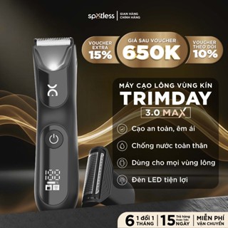 Máy cạo lông vùng kín nam SPOTLESS TRIMDAY 3.0 MAX máy cạo râu chống nước toàn thân - BH 6 tháng 1 đổi 1