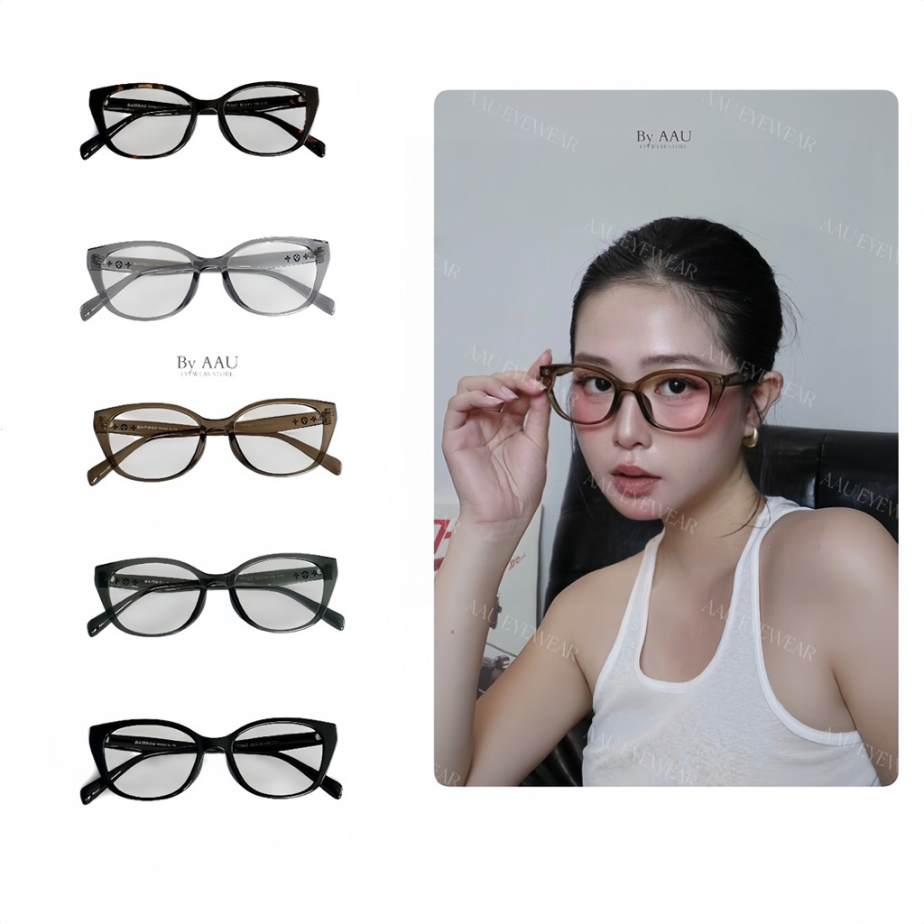 [AAU EYEWEAR] Gọng kính mắt mèo form lớn mã Bamboo by.AAU. Gọng chuyên dụng cho thay tròng cận/ loạn