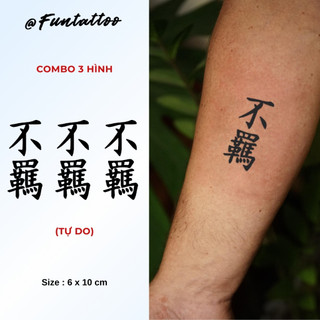 Hình Xăm 15 Ngày Tạm Thời Chữ Tự Do Tiếng Trung Quốc Funtattoo Chống Nước [KB-5-15] Tự Do