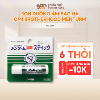  Son dưỡng môi Omi Brotherhood Menturm Bạc Hà Nhật Bản Thỏi 4g dưỡng ẩm làm mềm môi - GỌN Shop 