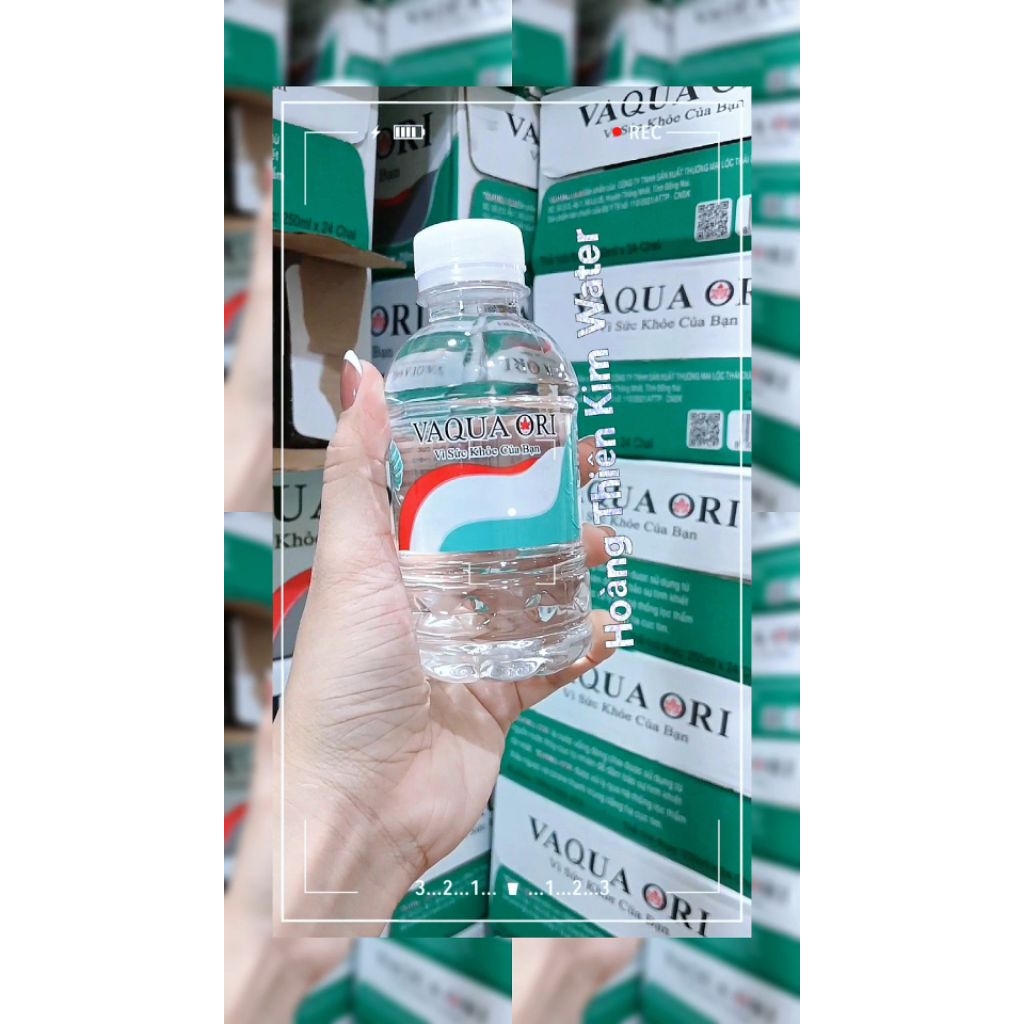 Nước Suối Chai Nhỏ VAQUA ORI 250ml / 24 Chai / Thùng.