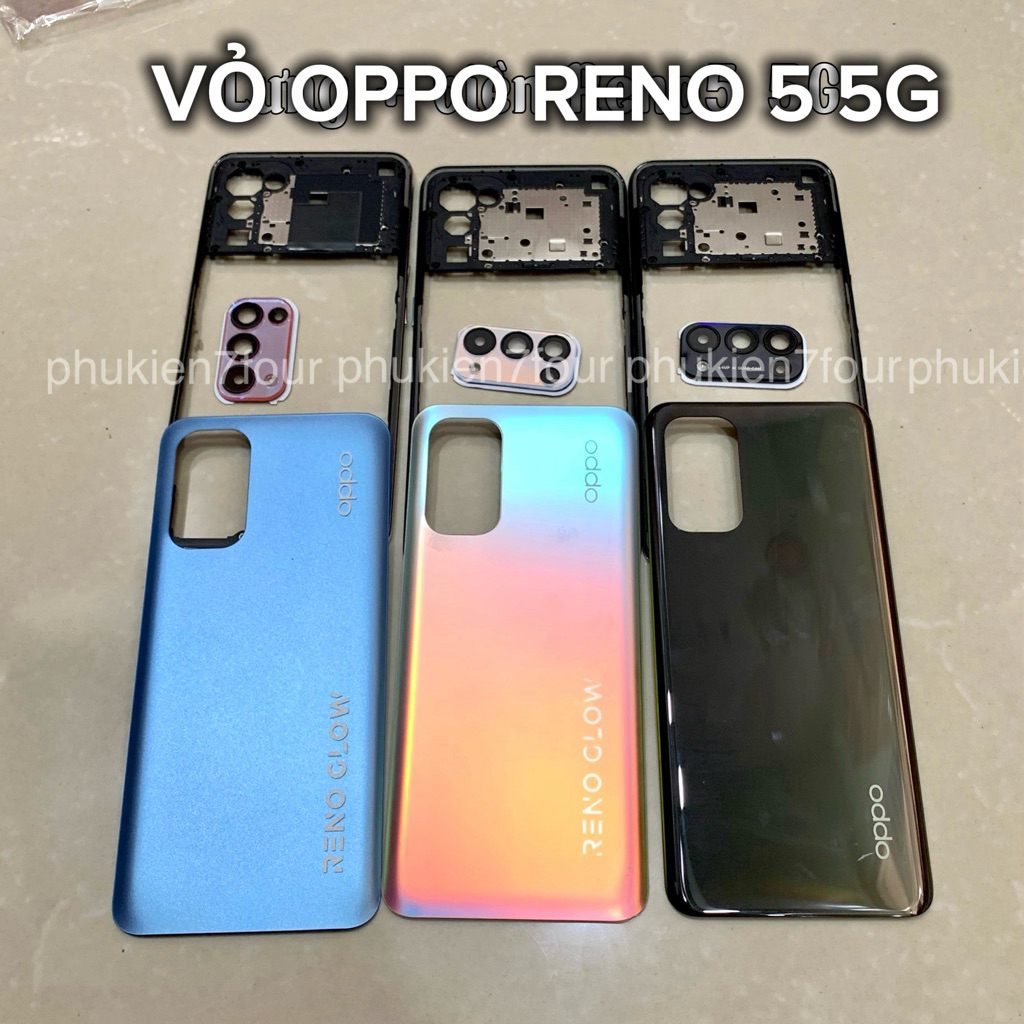 Vỏ lưng Oppo Reno 5 5G / Reno5 đủ nút cam khay sim