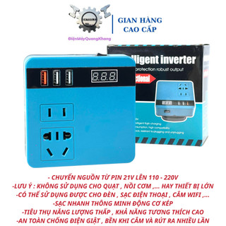  Đế chuyển điện 18-21v sang điện 220v  Bộ chuyển đổi điện 18-21v sang 220v   lưu ý không sử dụng được cho quạt 