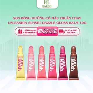 SON BÓNG DƯỠNG CÓ MÀU THUẦN CHAY UNLEASHIA Sunset Dazzle Gloss Balm 10g