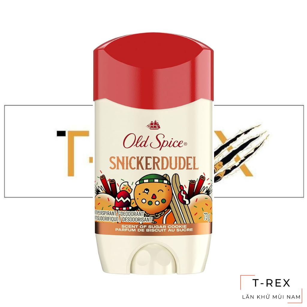 Lăn Khử Mùi Old Spice Holiday Limited Edition Snickerdudel Sugar Cookie Scent 73Gr (Sáp Trắng)