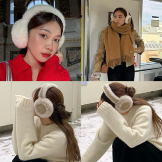   HÀNG CÓ SẴN-Ảnh thật  Bịt tai giữ ấm da lộn lót bông xinh xắn đậm chất Tây hot nhất năm 2024 