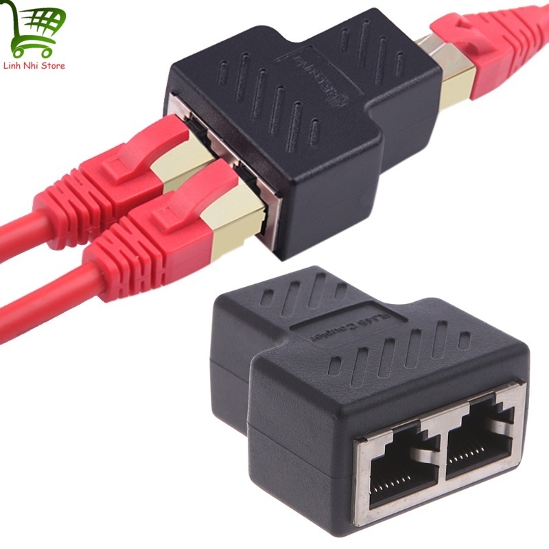 (Hàng xịn) Đầu chia chuyển đổi 1 cổng RJ45 sang 2 cổng RJ45 cho cáp mạng LAN Ethernet