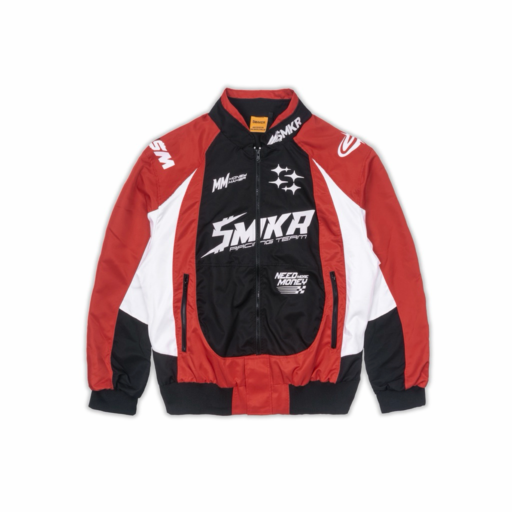 [SMAKER] Áo jacket nam nữ Local Brand, chất dù nylon Unisex-RACING TEAM JACKET IN RED