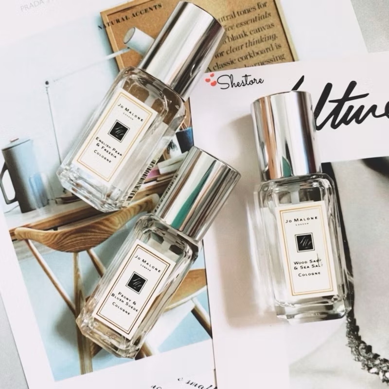 [Bill US] Nước hoa Jo Malone Wood Sage & Sea Salt, Peony & Blush Suede, English Pear & Freesia 9ml N