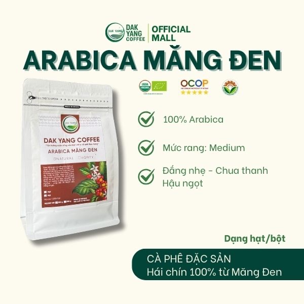 Cà Phê Đặc Sản Arabica Măng Đen/ Cold Brew Dak Yang 250g/200g (hạt/bột) - OCOP 5 sao, pha hot brew v