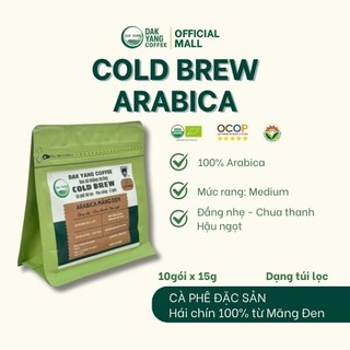  Cà Phê Arabica Măng Đen Dak Yang Túi Lọc 10 gói x 15g túi - OCOP 5 sao  pha hot brew và cold brew 