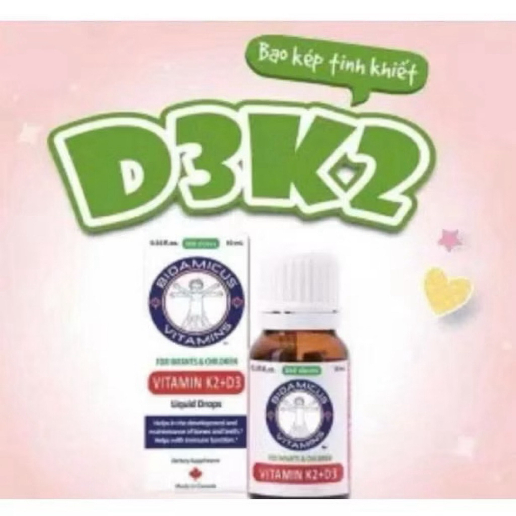 Vitamin K2D3 BioAmicus, hỗ trợ cho sức khỏe xương, răng trẻ em