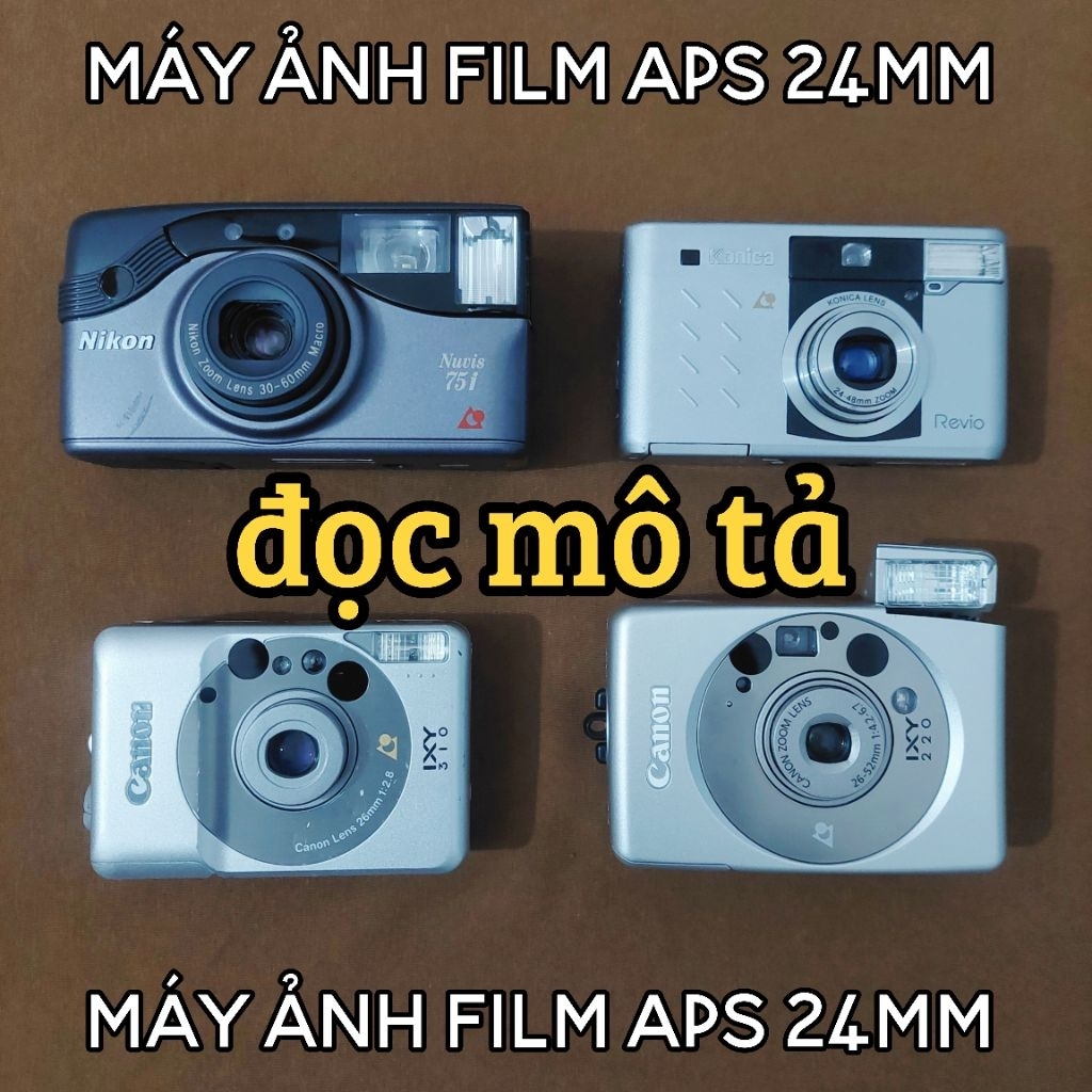 [ Đọc Mô Tả ] Máy ảnh Film APS 24mm Nikon/Canon/Konica