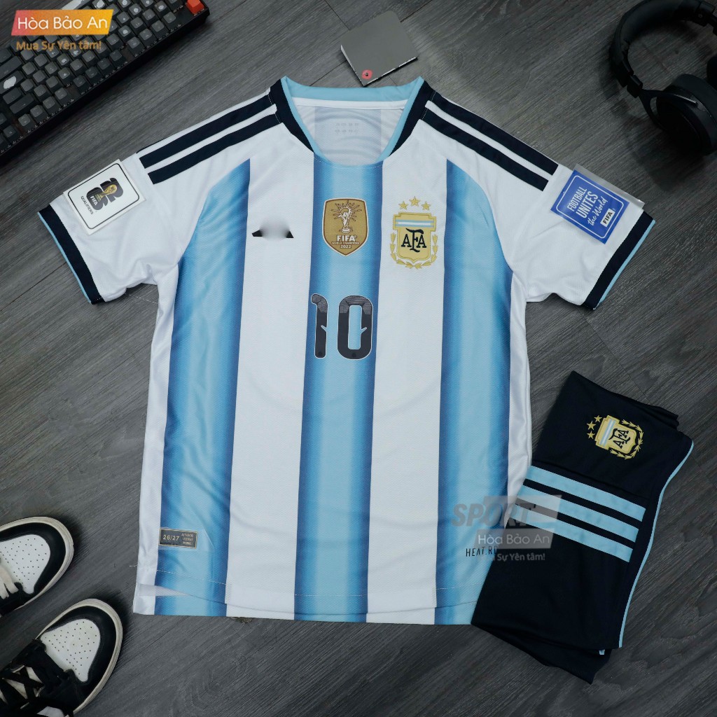 In tên số - Bô Quần Áo bóng đá WC 2026 Argentina - Vải thái cao cấp - Áo Messi số 10 argentina mẫu m