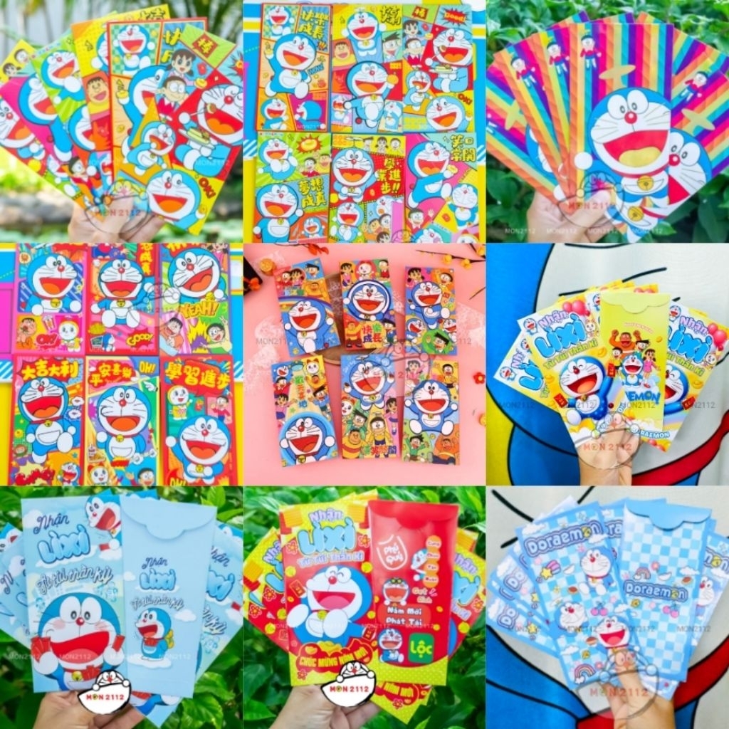 BAO LÌ XÌ TẾT SIZE DÀI DORAEMON DOREMON