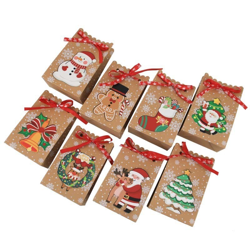 NOEL_ Set 24 túi đựng quà, bánh kẹo chúc mừng sự kiện Giáng Sinh_ Noel, Merry Christmas.....(SIZE: 6