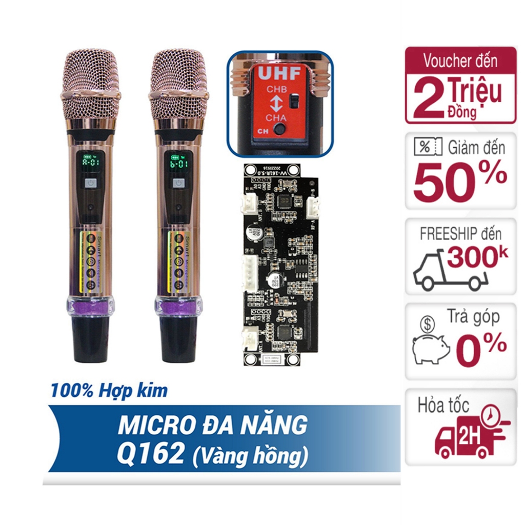 Micro Loa kéo Karaoke Q162 đa năng dành cho dàn loa sài bo mạch nguồn xung hoặc nguồn xuyến jkll4