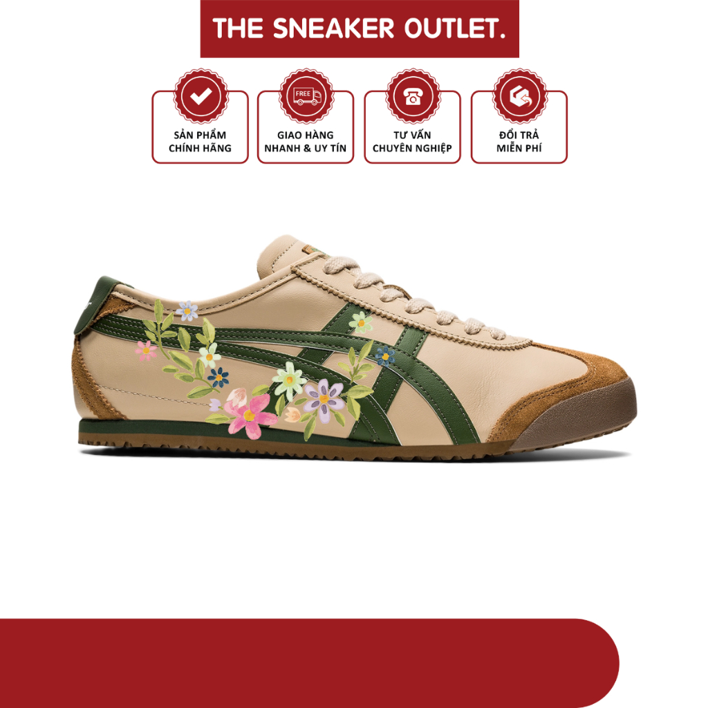 [ CHÍNH HÃNG ] Giày Onitsuka Tiger Mexico 66 'Brown Green' - The Sneaker Outlet