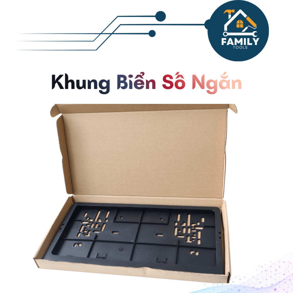 Khung Biển Số Ngắn BROSCO Nhựa Cao Cấp