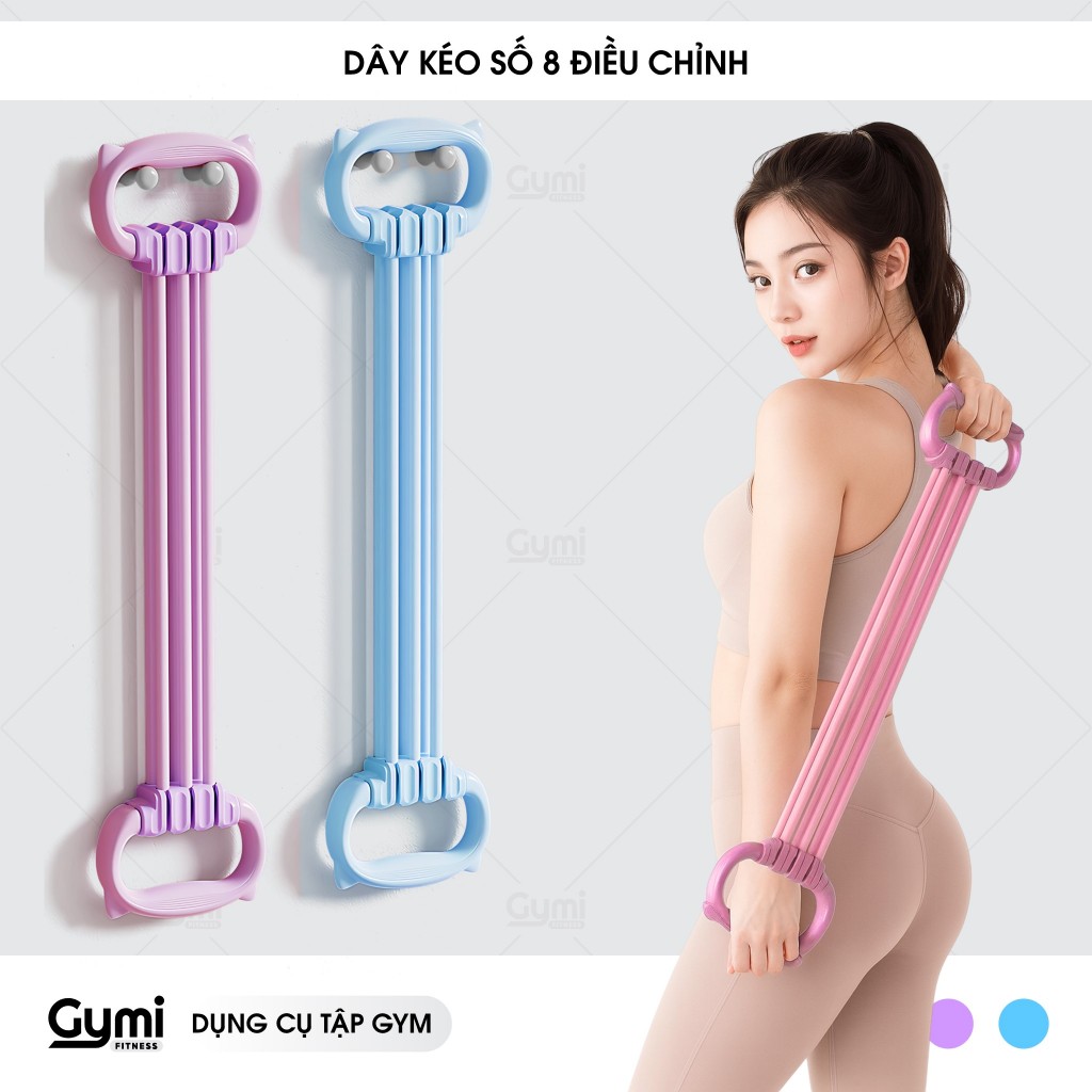 Dây Kéo Số 8 Tai Mèo - Điều Chỉnh 6 Cấp Độ 15-90lbs - Tập Vai Lưng Tại Nhà, Văn Phòng