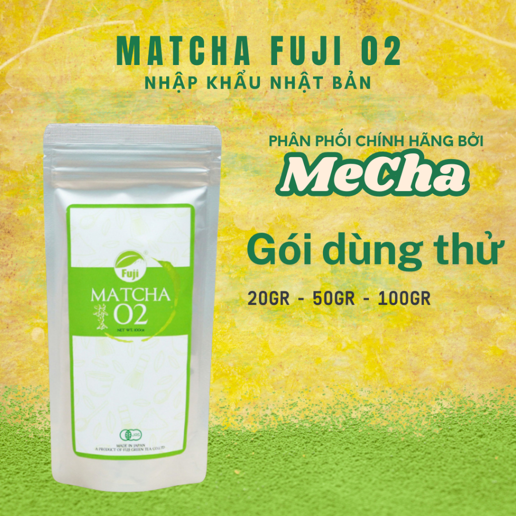 Bột Fuji Matcha 02 nhập khẩu Nhật Bản gói dùng thử 20gr - 50gr - 100gr