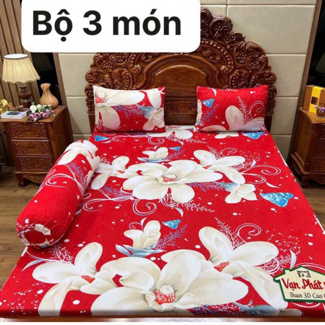 Bộ ga trải giường thun lạnh Hàn quốc 3 món 1ga+2 vỏ gối đầu [cao cấp ]đủ sezi đủ màu mềm mịn mát