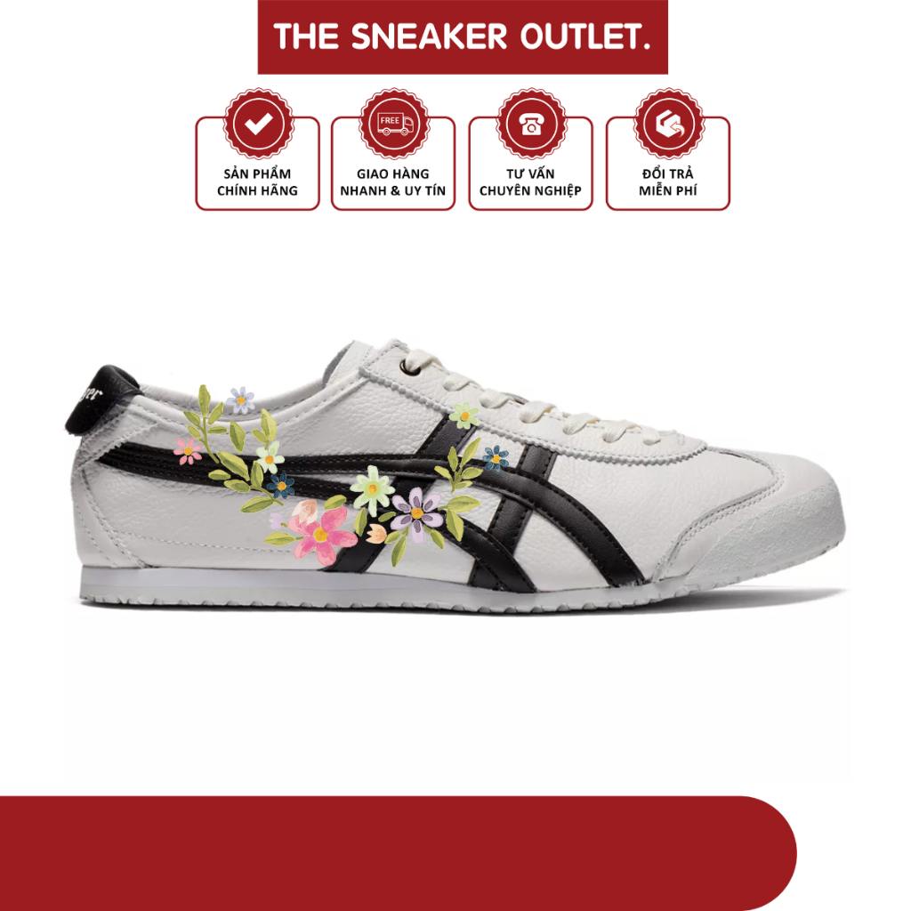[ CHÍNH HÃNG ] Giày Onitsuka Tiger Mexico 66 'White Black' - The Sneaker Outlet