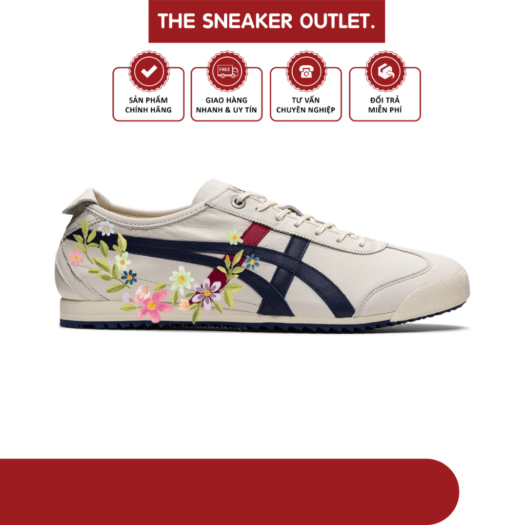 [ CHÍNH HÃNG ] Giày Onitsuka Tiger Mexico 66 SD 'Cream Navy Red' - The Sneaker Outlet