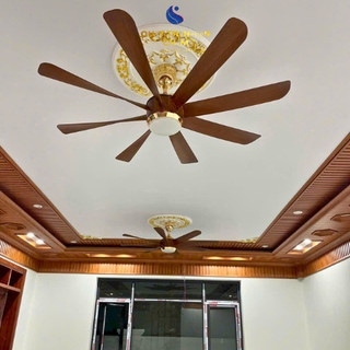  Quạt Trần Đèn Led 8 Cánh Sải Cánh 152cm Có Điều Khiển Từ Xa Động Cơ Khỏe Chạy Êm,Mát Lắp Phòng Khách_ĐÈN LED NHẬP KHẨU 