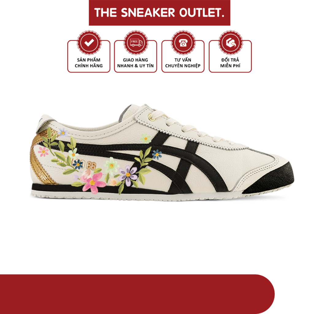 [ CHÍNH HÃNG ] Giày Onitsuka Tiger Mexico 66 'Cream Black Gold' - The Sneaker Outlet