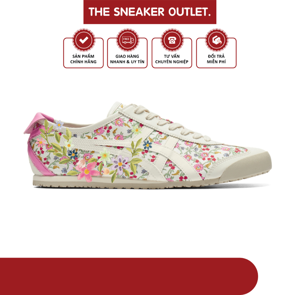 [ CHÍNH HÃNG ] Giày Onitsuka Tiger Mexico 66 'Cream Flower' - The Sneaker Outlet