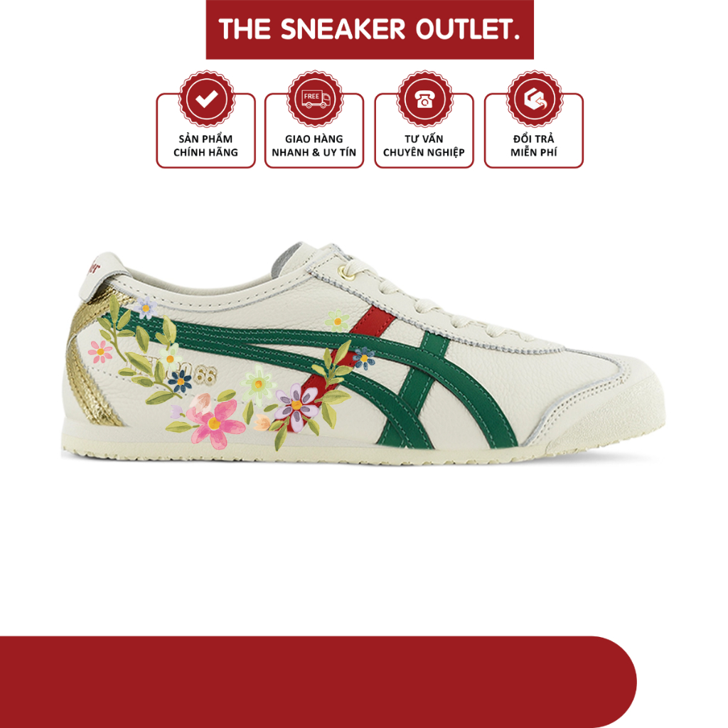 [ CHÍNH HÃNG ] Giày Onitsuka Tiger Mexico 66 'White Green Red' - The Sneaker Outlet