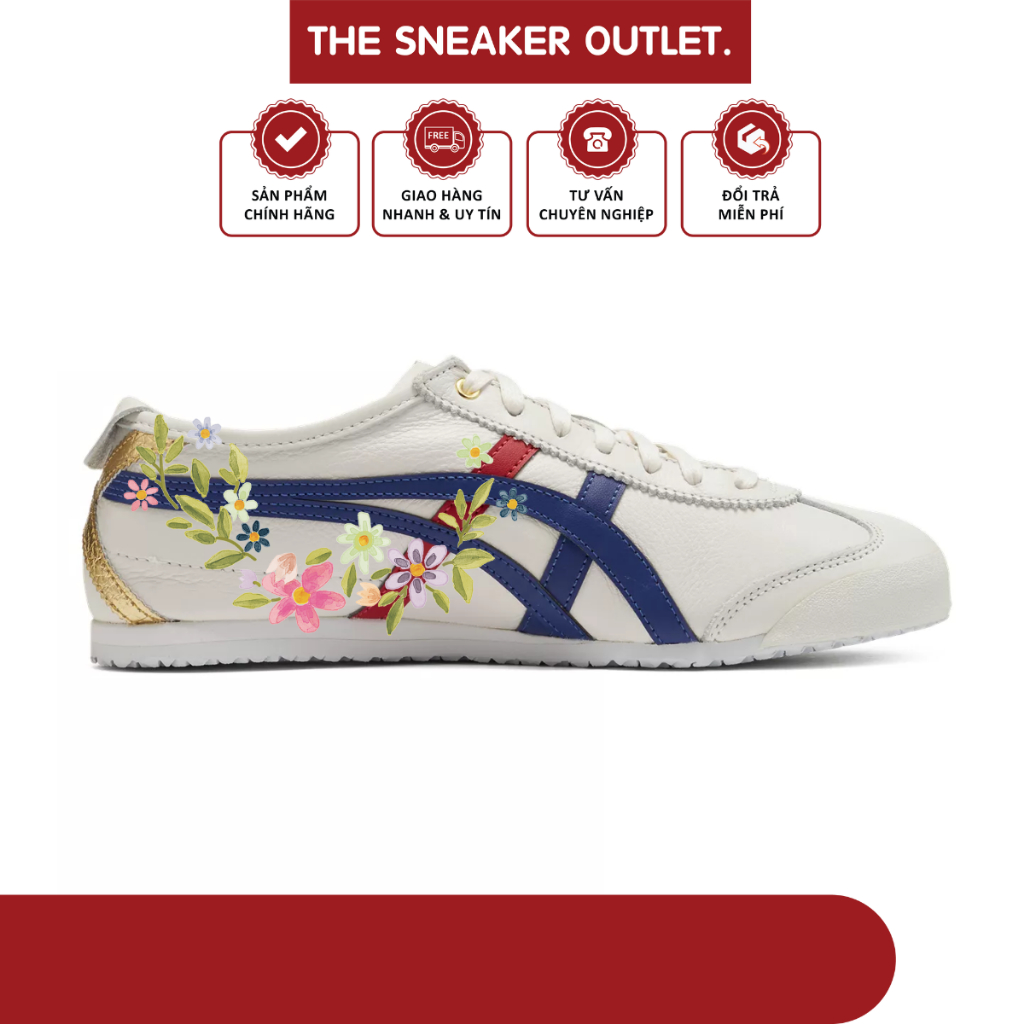 [ CHÍNH HÃNG ] Giày Onitsuka Tiger Mexico 66 'White Blue Red' - The Sneaker Outlet