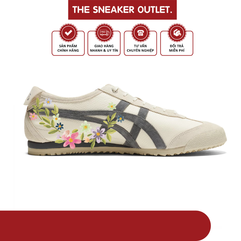 [ CHÍNH HÃNG ] Giày Onitsuka Tiger Mexico 66 SD 'Cream Grey Dark' - The Sneaker Outlet