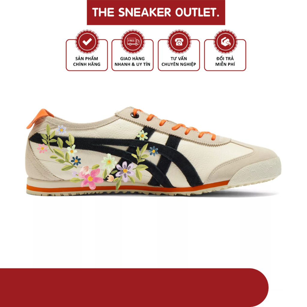 [ CHÍNH HÃNG ] Giày Onitsuka Tiger Mexico 66 SD 'Cream Black Orange' - The Sneaker Outlet