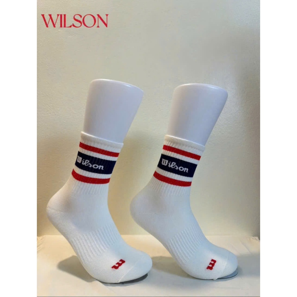 Tất thể thao Wilson kẻ sọc vintage