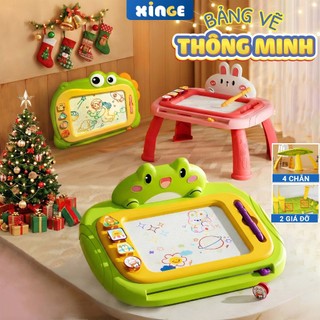  Bảng vẽ tự xóa thông minh XINGE cho bé thúc đẩy tư duy có chân từ tính bảng viết tự xóa nam châm an toàn không mùi 