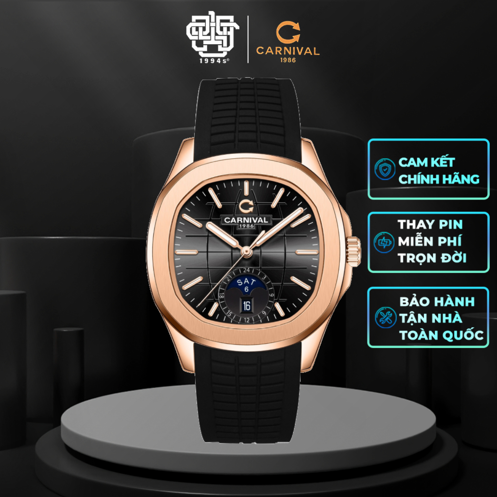 Đồng Hồ Nam CARNIVAL 8113G-VH-DCS-D Hàng Chính Hãng