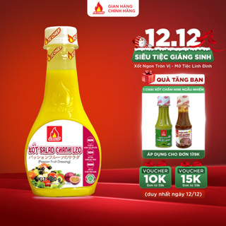  Sốt salad chanh leo AZ CHEF Sốt trộn salad chanh dây ăn kiêng thơm ngon chuẩn vị chai 190g 