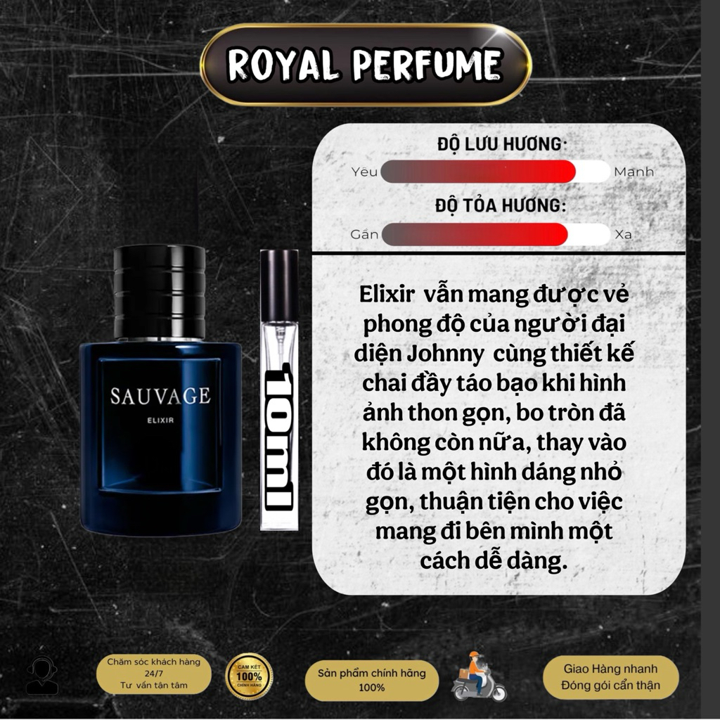 Mini 7.5ml Sauvage Elixir - Nước Hoa Nam | Royal Perfume