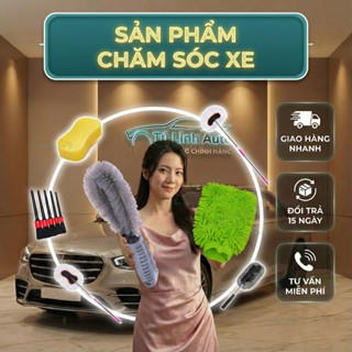 Dụng cụ chăm sóc xe : Khăn Microfiber, chổi cọ, găng tay vệ sinh xe và nhà cửa.