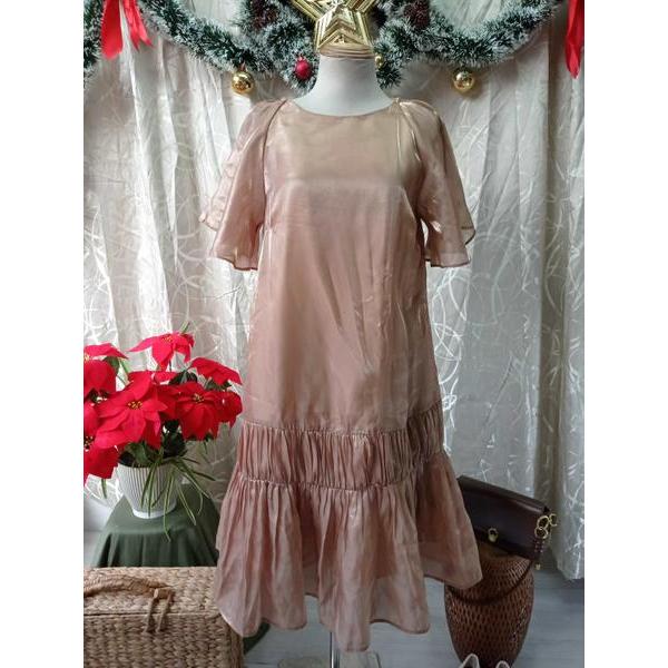 JOVEN thanh lý - Đầm voan babydoll tay bèo bymo - Size S