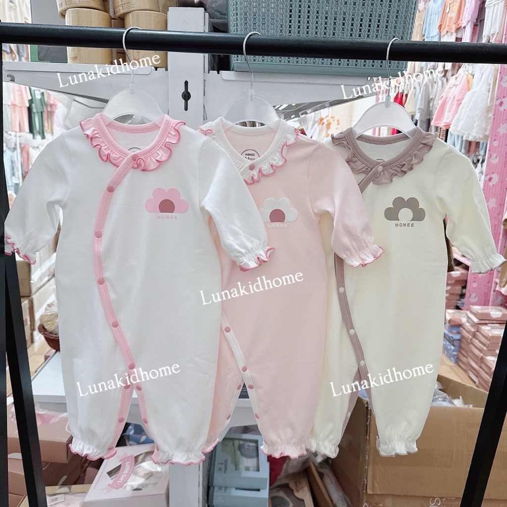 [Honee]-Body dài nỉ sơ sinh (0-3m đến 6-9m)