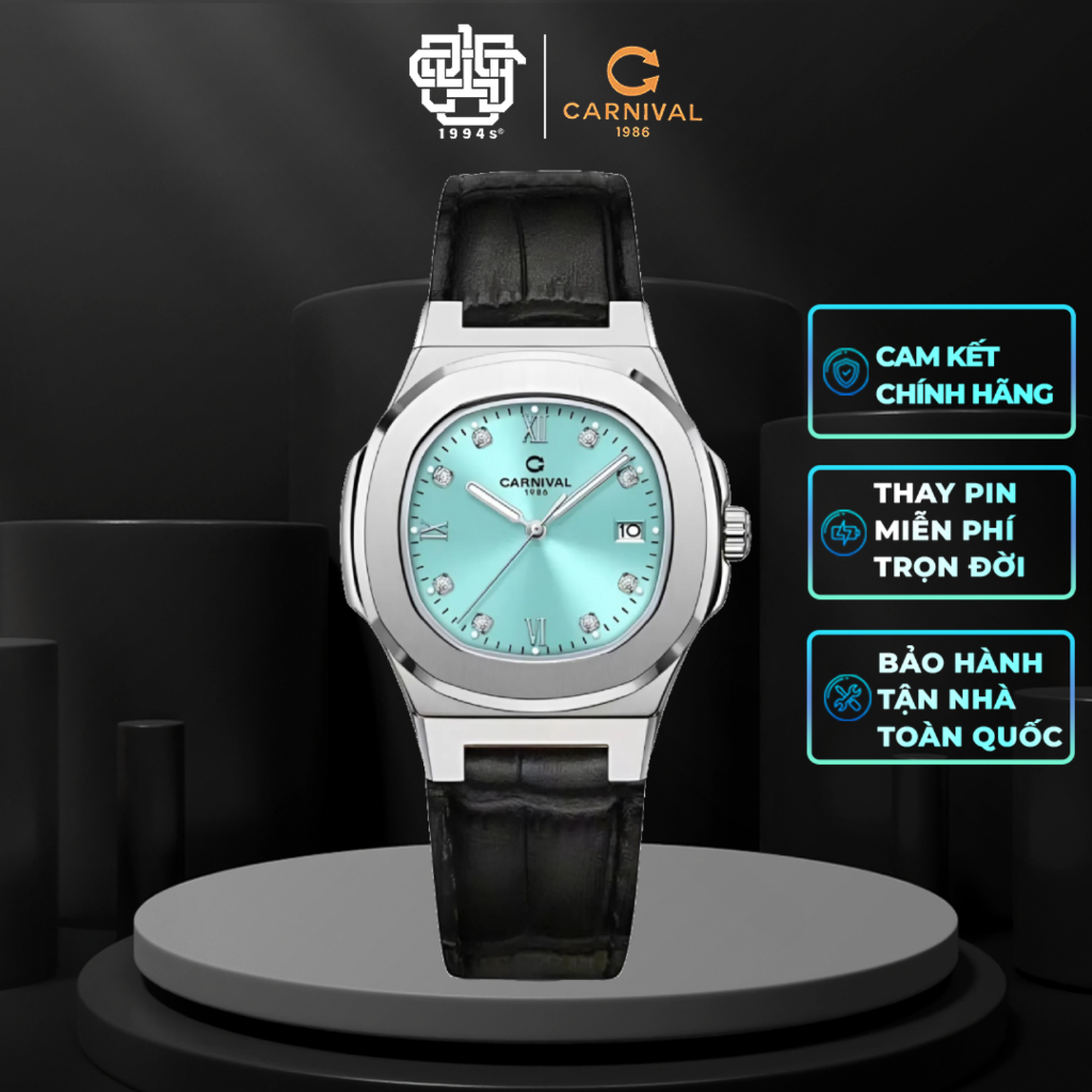 Đồng Hồ Nữ CARNIVAL 8160L-VT-DD-XT Hàng Chính Hãng