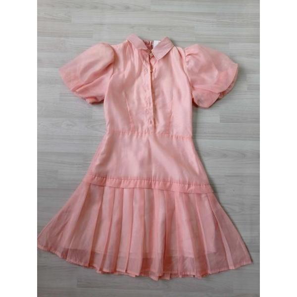 CHIBEST thanh lý - Đầm hồng đuôi xếp ly bymo - SIZE S