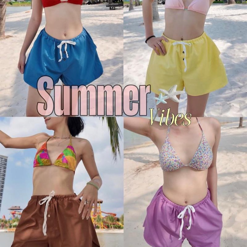 Quần short trơn thoáng mát- Paparoti.sg